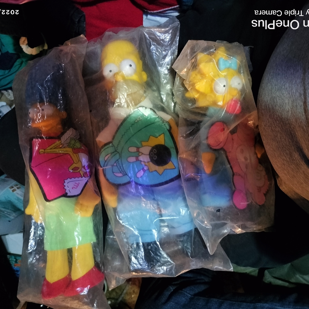The Simpsons in package 1999 plush dolls